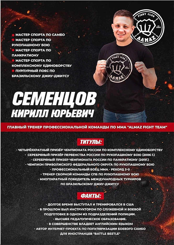 Тренер по единоборствам в Приморском районе - клуб Алмаз Тренер по единоборствам в Приморском районе - клуб Алмаз